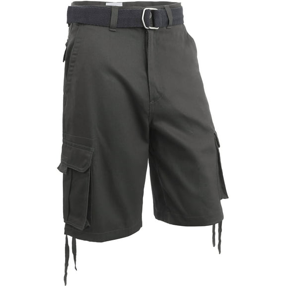 Ma Croix Mens Twill Cargo Shorts with Belt Loose Fit Multi Pocket Cotton Camouflage Outdoor Utility Wear