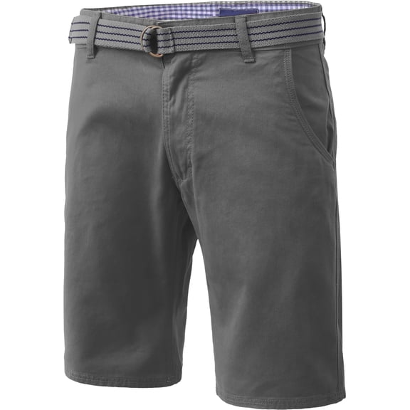 Ma Croix Mens Twill Chino Shorts with Belt Casual Roll Up Flat Front Classic Fit Pants