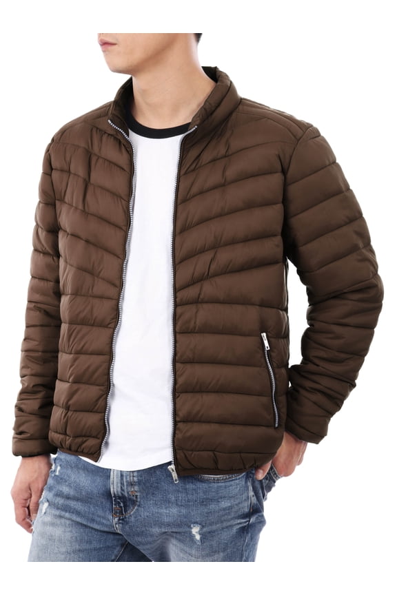 Mens Ultra Light Puffer Down Jacket Polyester Padded Packable Winter Jacket