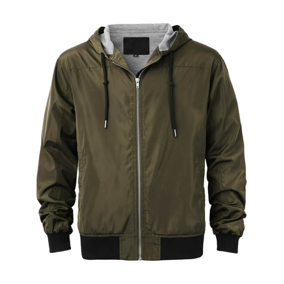 Ma Croix Mens Windbreaker Jacket Slim Fit Water & Wind Resistant Active Track Jacket