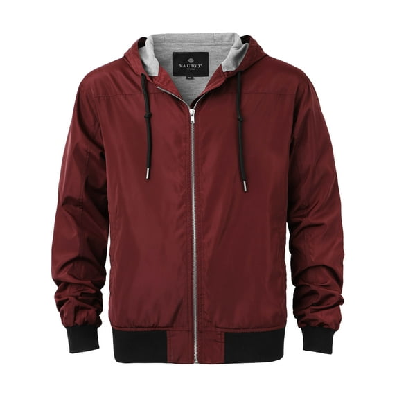 Ma Croix Mens Windbreaker Jacket Slim Fit Water & Wind Resistant Active Track Jacket