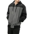 thumbnail image 1 of Ma Croix Mens Windbreaker Jacket Two Tone Lightweight Slim Fit Zip Up Hoodie, 1 of 8