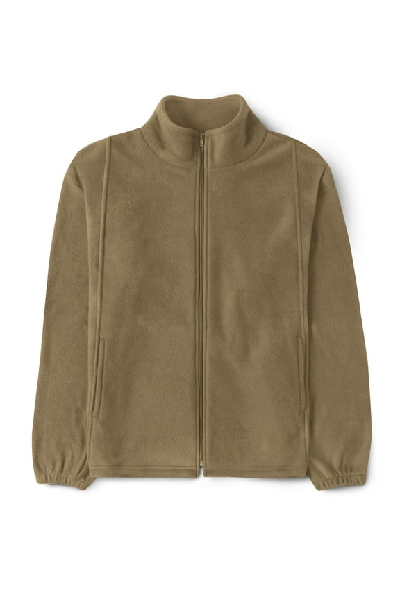 Mens Zip Up Polar Fleece Winter Hunting Camping Quick Dry Split Kangaroo Pocket Jacket