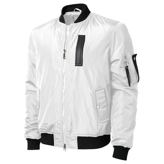 Ma Croix Premium MA-1 Padded Bomber Flight Jacket Slim Windbreaker