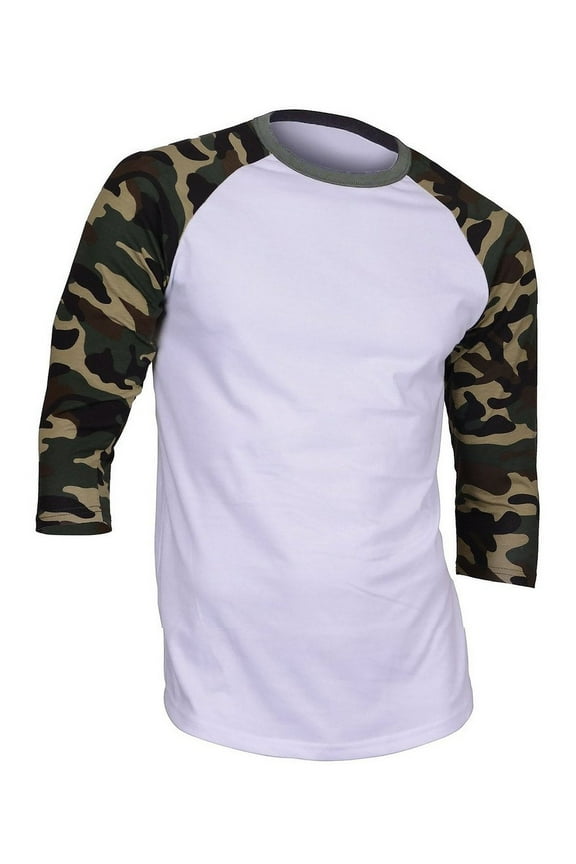 Super Soft Mens 3/4 Sleeve Baseball T Shirt Jersey Fitted Top
