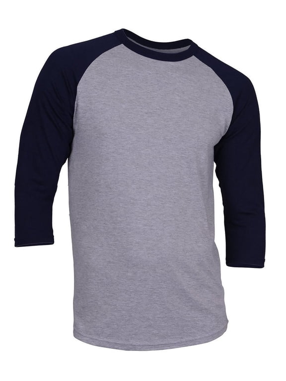 Super Soft Mens 3/4 Sleeve Baseball T Shirt Jersey Fitted Top
