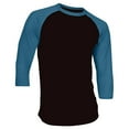 thumbnail image 1 of Ma Croix Super Soft Mens 3/4 Sleeve Baseball T Shirt Jersey Fitted Top, 1 of 2