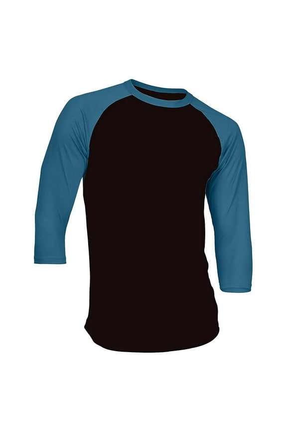 Super Soft Mens 3/4 Sleeve Baseball T Shirt Jersey Fitted Top
