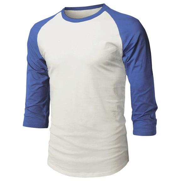 Ma Croix Super Soft Mens 3/4 Sleeve Baseball T Shirt Jersey Fitted Top