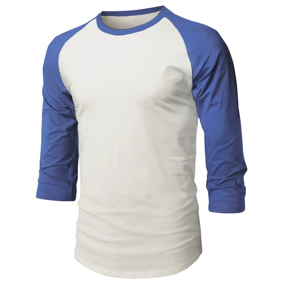 Ma Croix Super Soft Mens 3/4 Sleeve Baseball T Shirt Jersey Fitted Top