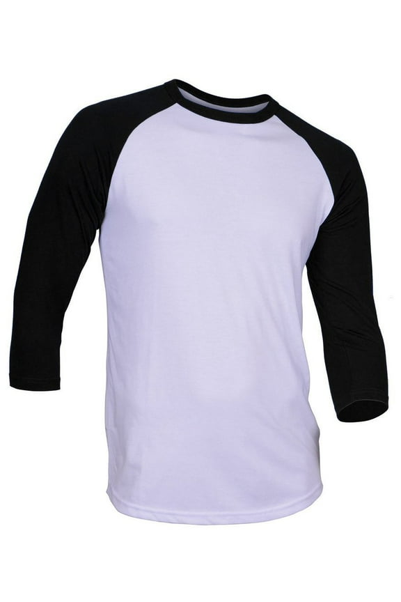 Super Soft Mens 3/4 Sleeve Baseball T Shirt Jersey Fitted Top