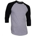 thumbnail image 1 of Ma Croix Super Soft Mens 3/4 Sleeve Baseball T Shirt Jersey Fitted Top, 1 of 2