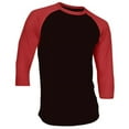 thumbnail image 1 of Ma Croix Super Soft Mens 3/4 Sleeve Baseball T Shirt Jersey Fitted Top, 1 of 2