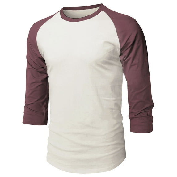 Ma Croix Super Soft Mens 3/4 Sleeve Baseball T Shirt Jersey Fitted Top