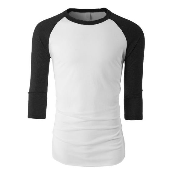 Ma Croix Tri Blend 3/4 Sleeve Raglan Tee Baseball Jersey Soft Comfort Active Casual