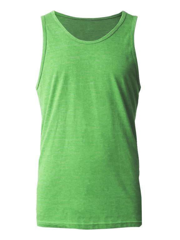Tri Blend Tank Top Slim Fit Ultra Soft Cotton Active Comfort Tee