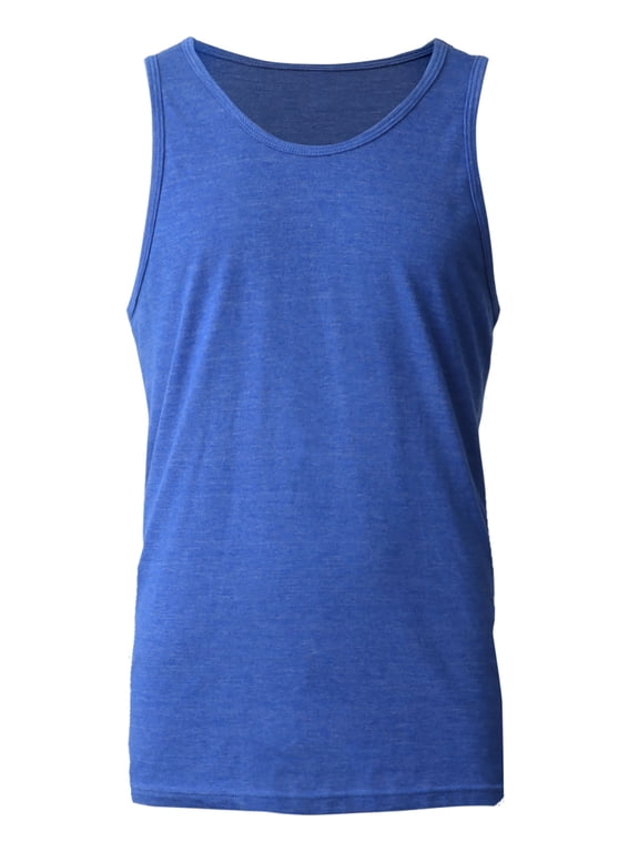Tri Blend Tank Top Slim Fit Ultra Soft Cotton Active Comfort Tee