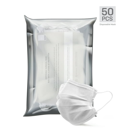 Ma Croix White Disposable Face Mask 50 pcs 3-Ply with Earloop