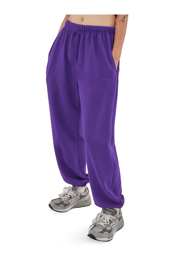 Women Oversized Fit Lounge Jogger Sweatpants with Pocket