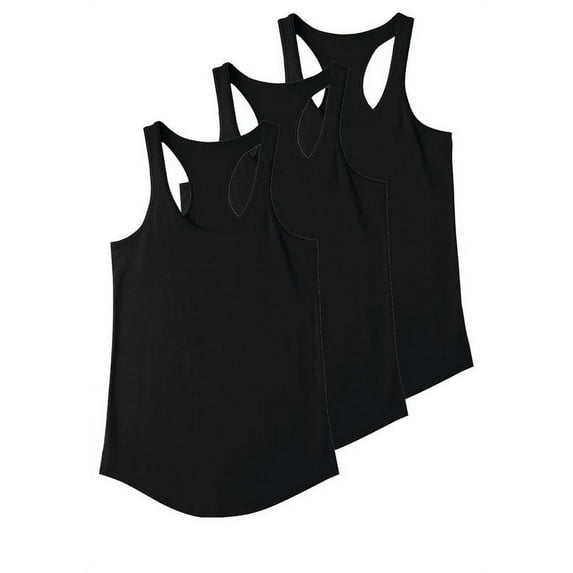 Ma Croix Women's 3 Pack Racerback Sleeveless Tank Top