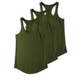 thumbnail image 1 of Ma Croix Women's 3 Pack Racerback Sleeveless Tank Top, 1 of 4