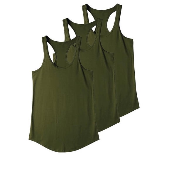 Ma Croix Women's 3 Pack Racerback Sleeveless Tank Top