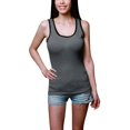 thumbnail image 1 of Ma Croix Women's Athletic Comfort Tank Top with Contrast Binding Active Sleeveless T-Shirts, 1 of 3