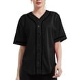 thumbnail image 1 of Ma Croix Women's Baseball Button Down Hip Hop Jersey, 1 of 6