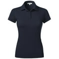 thumbnail image 1 of Ma Croix Women's Casual Slim Fit Polo Shirts, 1 of 4