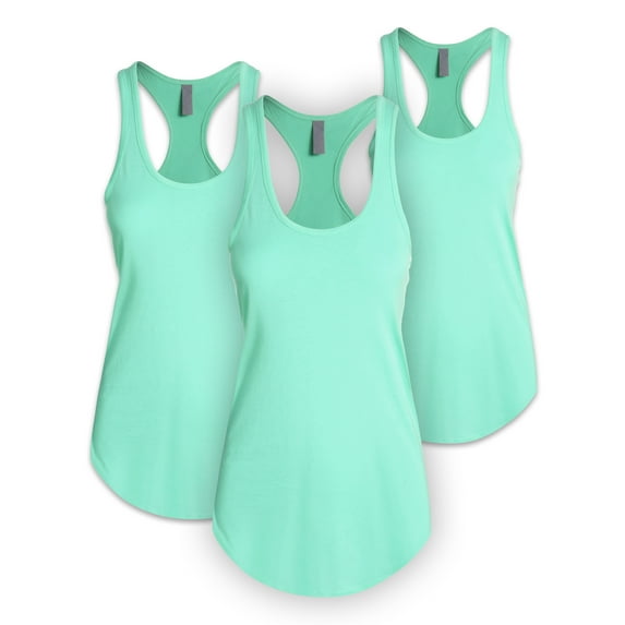 Ma Croix Women's Cotton Racerback Sleeveless Casual Tank Top 3-Pack