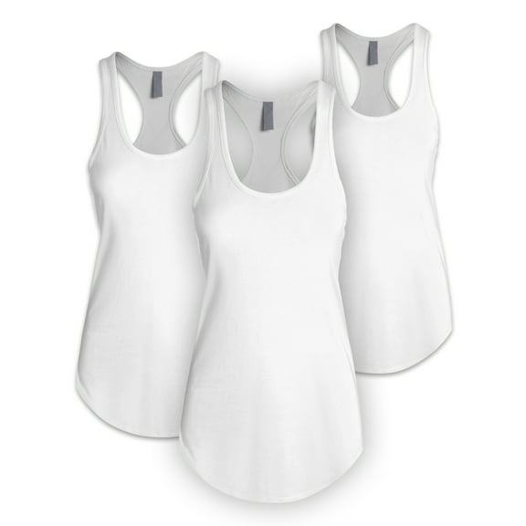 Ma Croix Women's Cotton Racerback Sleeveless Casual Tank Top 3-Pack