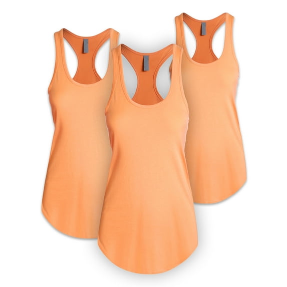 Ma Croix Women's Cotton Racerback Sleeveless Casual Tank Top 3-Pack