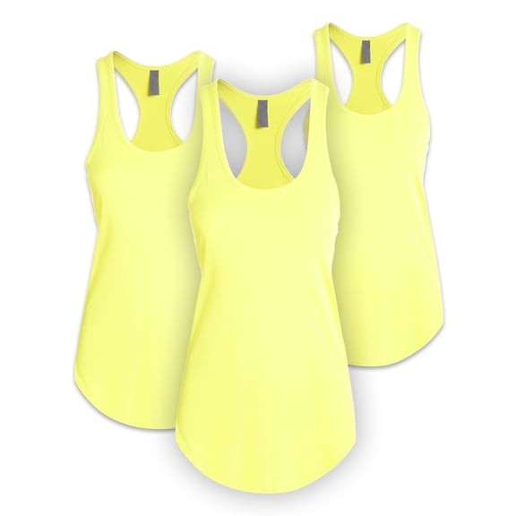 Ma Croix Women's Cotton Racerback Sleeveless Casual Tank Top 3-Pack
