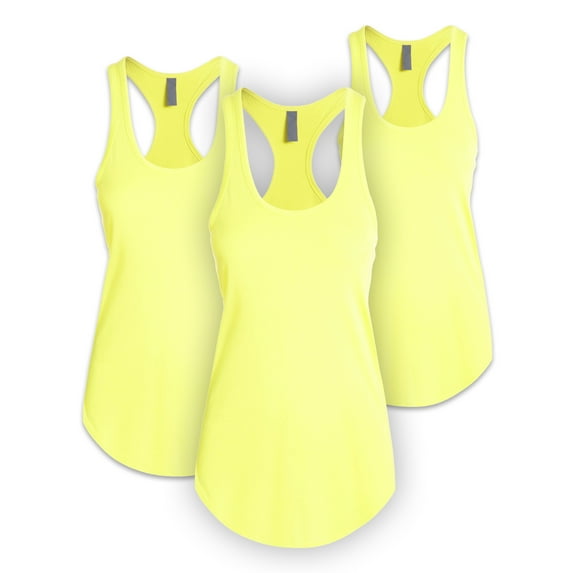 Ma Croix Women's Cotton Racerback Sleeveless Casual Tank Top 3-Pack