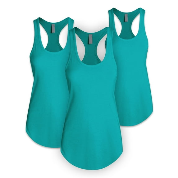 Ma Croix Women's Cotton Racerback Sleeveless Casual Tank Top 3-Pack