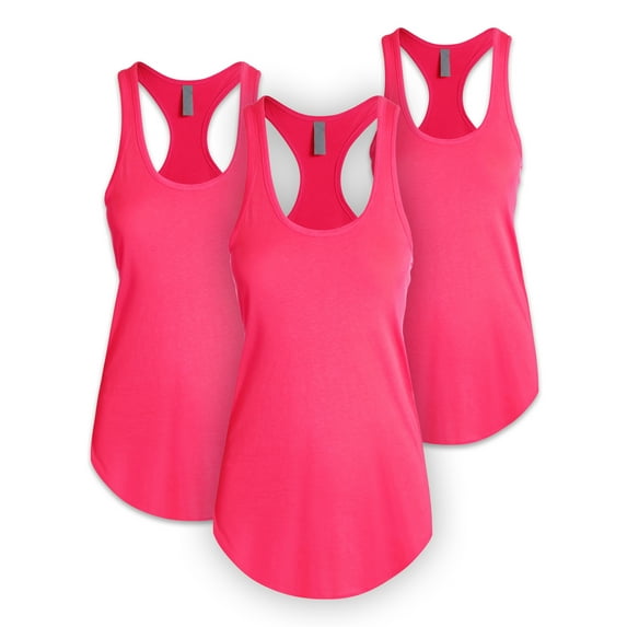 Ma Croix Women's Cotton Racerback Sleeveless Casual Tank Top 3-Pack