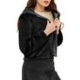 thumbnail image 1 of Ma Croix Women's Faux Fur Zip Up Jacket with Hood, 1 of 7