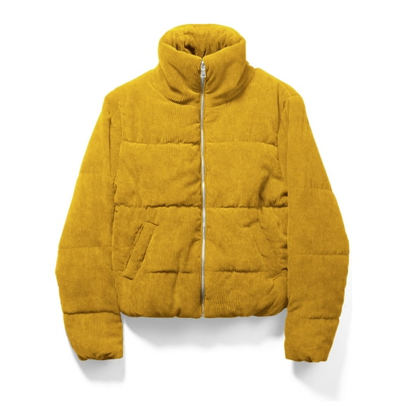 Ma Croix Women's Fluffy Quilted Crop Puffer Jacket