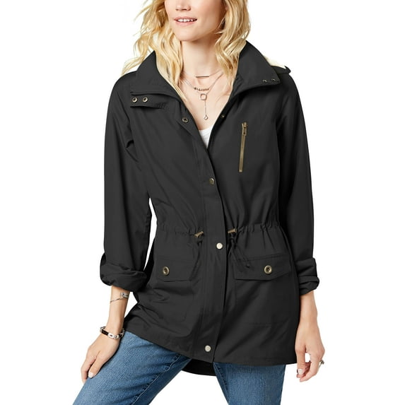 Ma Croix Women's Hooded Sherpa Lined Jacket Fur Coat Military Utility Parka