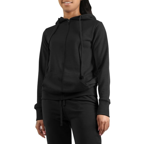 Ma Croix Women's Premium Lightweight Comfortable Basic French Terry Zip Up Hoodie Outwear