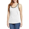 thumbnail image 1 of Ma Croix Women's Racer Back Sleeveless Tee Shirts with Contrast Binding Slassic Workour Tank Top, 1 of 3