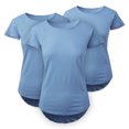 thumbnail image 1 of Ma Croix Women's Scoop Neck Longlined T-Shirts 3-Pack, 1 of 7