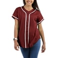 thumbnail image 1 of Ma Croix Womens Baseball Button Down Jersey Hip Hop Softball Athletic Short Sleeve Tee Sportswear, 1 of 6