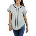 thumbnail image 1 of Ma Croix Womens Baseball Button Down Jersey Hip Hop Softball Athletic Short Sleeve Tee Sportswear, 1 of 6