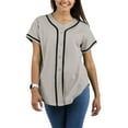 thumbnail image 1 of Ma Croix Womens Baseball Button Down Jersey Hip Hop Softball Athletic Short Sleeve Tee Sportswear, 1 of 6
