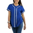 thumbnail image 1 of Ma Croix Womens Baseball Button Down Jersey Hip Hop Softball Athletic Short Sleeve Tee Sportswear, 1 of 6