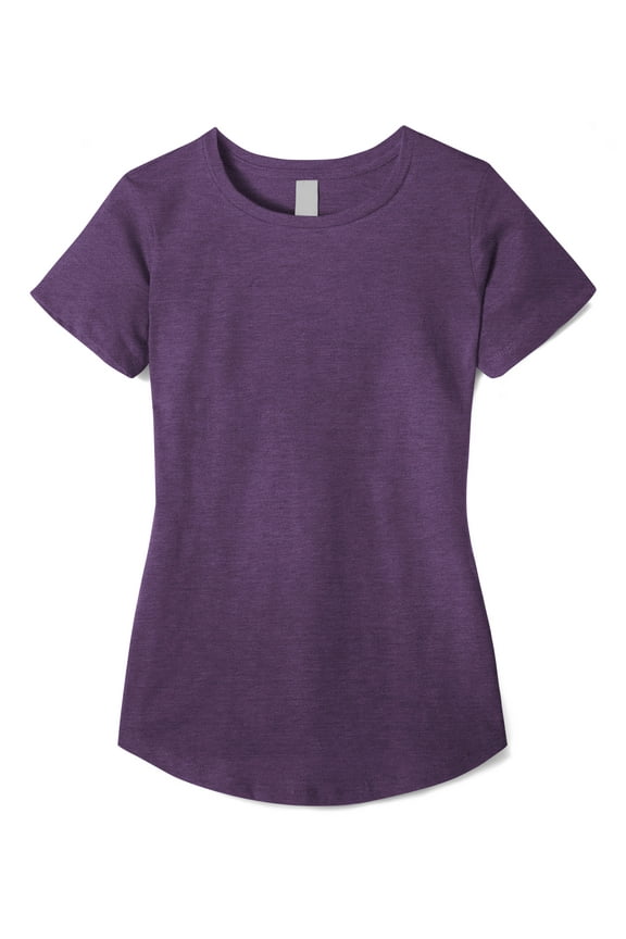 Womens Casual Curved Hem Sport Workout Moisture Wicking Lounge Tee Shirt