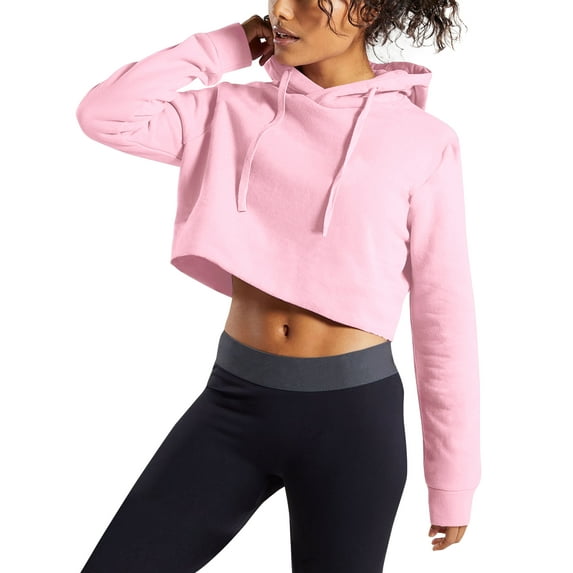 Ma Croix Womens Crop Top Hoodie Long Sleeve Casual Fleece Hooded Sweatshirt