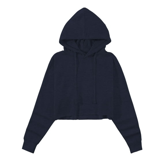 Ma Croix Womens Cropped Hoodie Casual Pullover Sweatshirt