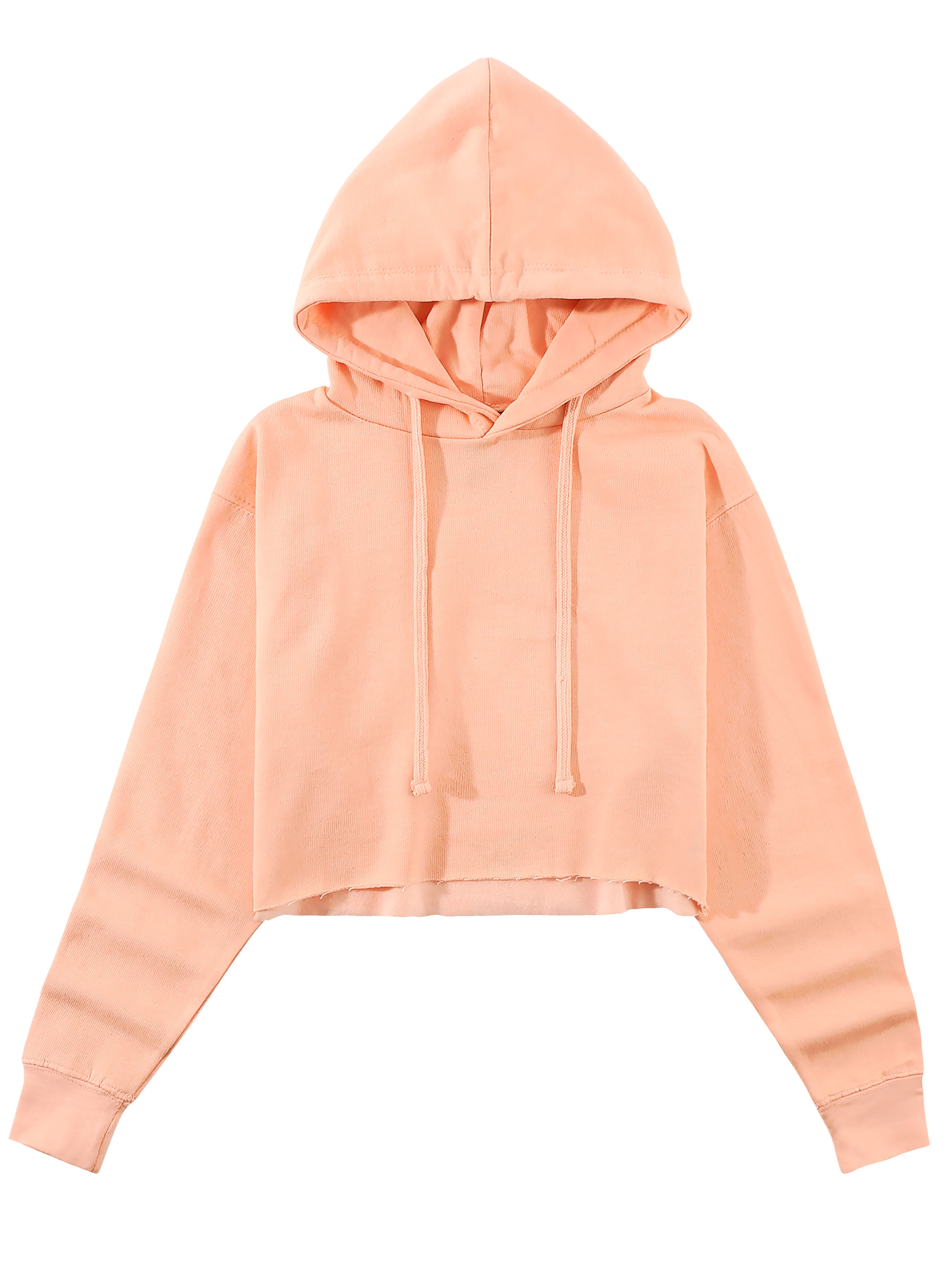 Ma Croix Womens Cropped Hoodie Casual Pullover Sweatshirt